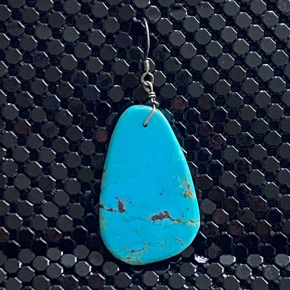Singular Turquoise Teardrop Earring
